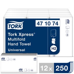 Tork Xpress Multifold Hand Towel H2 White 24.1 x 21.3CM