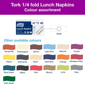 Tork Lunch Napkin White 32x32CM