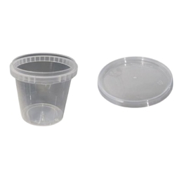 Thrance Synthetic Round Container and Lid Clear 520ML