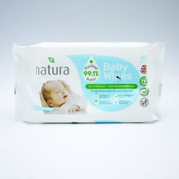 Natura Baby Wipes 60 Wipes (Case 16)