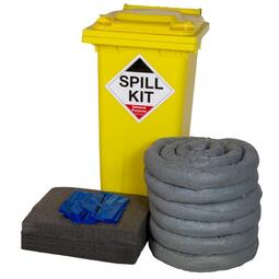 General Purpose Spill Kit Wheelie Bin 130 Litre