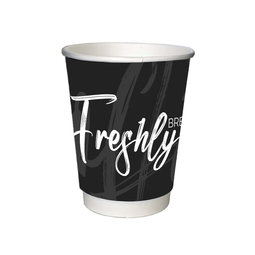 Double Wall Cup "Freshly Brewed Coffee" 12OZ