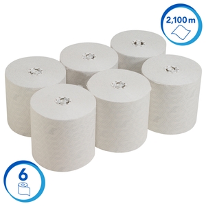 Scott Essential Rolled Hand Towels Roll White 350M