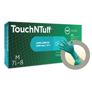 Ansell TouchNTuff 92-605 Nitrile Glove Green Large