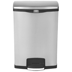 Rubbermaid Slim Jim Container Stainless Steel 90 Litres
