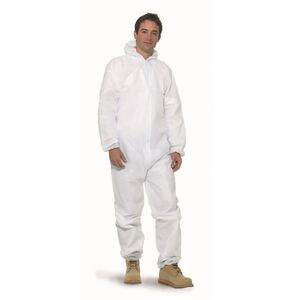 KeepCLEAN Disposable Hooded Coverall White