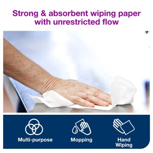 Tork Centrefeed Wiping Paper Plus M1 White 75M