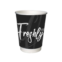 Double Wall Cup "Freshly Brewed Coffee" 8OZ