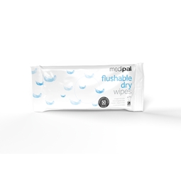 Medipal Flushable Dry Wipes 75 Wipes