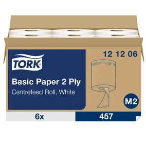Tork Basic Centrefeed Wiping Paper M2 White 160M