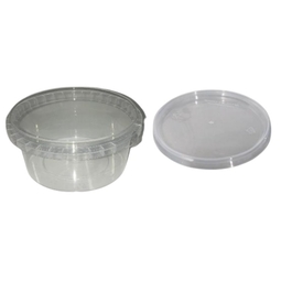 Thrance Synthetic Round Container and Lid Clear 240ML