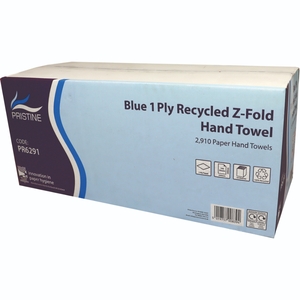 PRISTINE 1Ply Recycled Z-Fold Hand Towel Blue