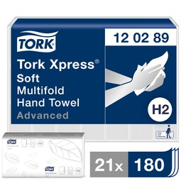 Tork Xpress Soft Multifold Hand Towels H2 White Case 3780
