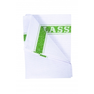Cotton Glass Cloth White and Green