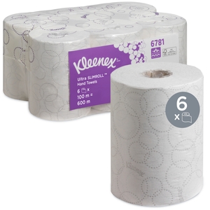 Kleenex Ultra Slimroll Hand Towels Roll White 100M