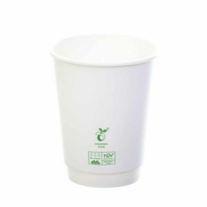 Sustain Double Wall Hot Cup Plain White 12OZ