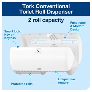 Tork Toilet Paper Roll Dispenser T4 White