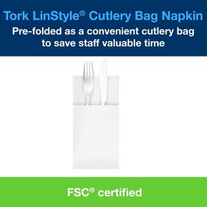 Tork LinStyle Cutlery Bag White