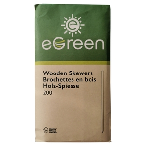 eGreen Wooden Skewer 180MM