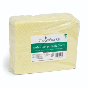 CleanWorks ProEco Compostable Cloth Yellow