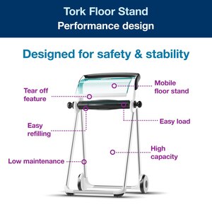 Tork Floor Stand Dispenser W1 White & Turquoise