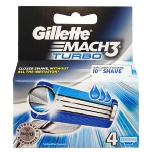 Gillette Mach 3 Turbo Blades (Pack 4)