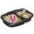 Cookipak Lid 2 Compartment Clear 36OZ