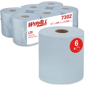WypALL L20 2Ply Industrial Wiping Paper Centrefeed Blue