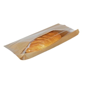 Kraft Bread Bag with Window 20x9x35CM