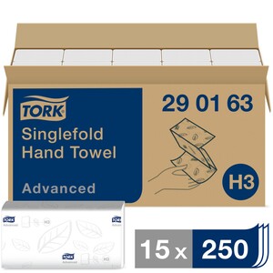 Tork Soft Singlefold Hand Towels H3 White Case 3750