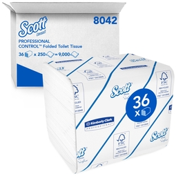 Scott Control Folded Toilet Tissue White