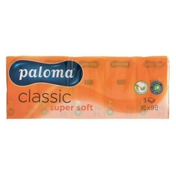 Paloma 3 Ply Pocket Tissues White (Pack 15)
