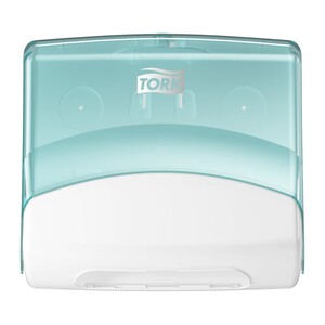Tork Folded Wiper Dispenser W4 White & Turquoise