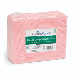 CleanWorks ProEco Compostable Cloth Red