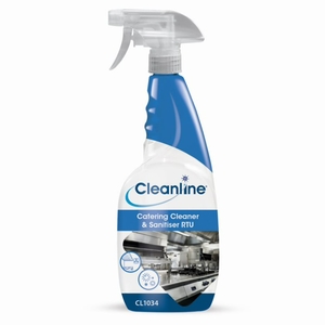 Cleanline Catering Cleaner and Sanitiser RTU 750ML