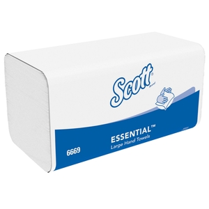6669 Scott Essential Hand Towels Folded White Large Case 3600