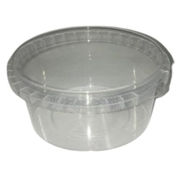 Thrance Synthetic Round Container Clear 240ML