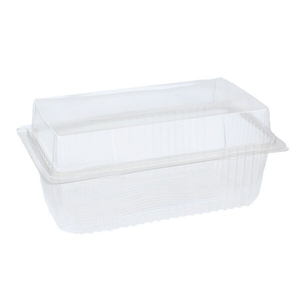 Hinged Carrot Cake Box Clear