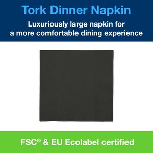 Tork Dinner Napkin Black Larger Size (Case 1800)