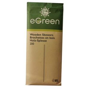 eGreen Wooden Skewer 250MM