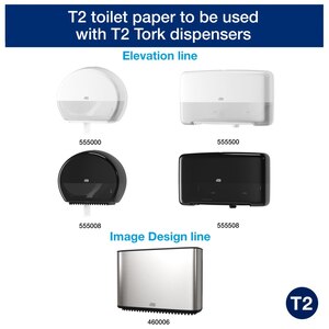 Tork Soft Mini Jumbo Toilet Paper Roll T2 White 170M