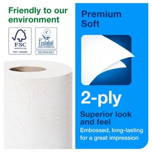 Tork Soft Conventional Toilet Paper RollT4 White 49.5M