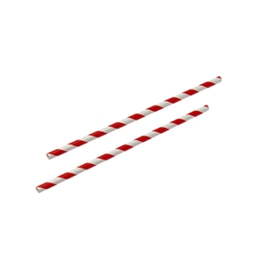 Sustain Paper Straw Red and White Stripe 6MM