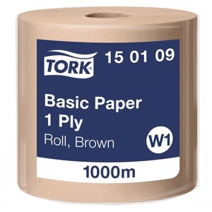 Tork Basic Wiping Paper Roll W1 Brown 1000M