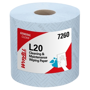 WypAll L20 General Clean Cleaning and Maintenance Wiping Paper Blue