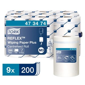 Tork Reflex Wiping Paper Towel Plus M3 White 67M