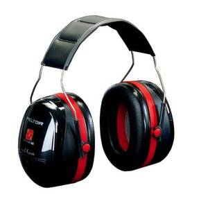 3M PELTOR Optime III Earmuffs 35 dB Headband H540A-411-SV Black/Red