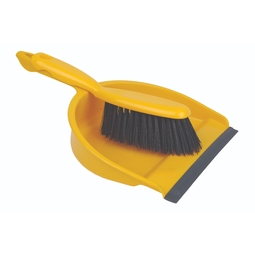 Robert Scott Professional Dust Pan and Brush Set Stiff Yellow
