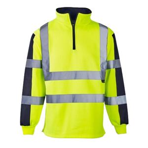 High Visibility 2 Tone Rugby Shirt Yellow