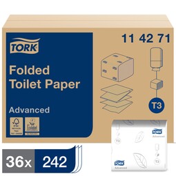Tork Folded Toilet Paper T3 White 242 Sheet